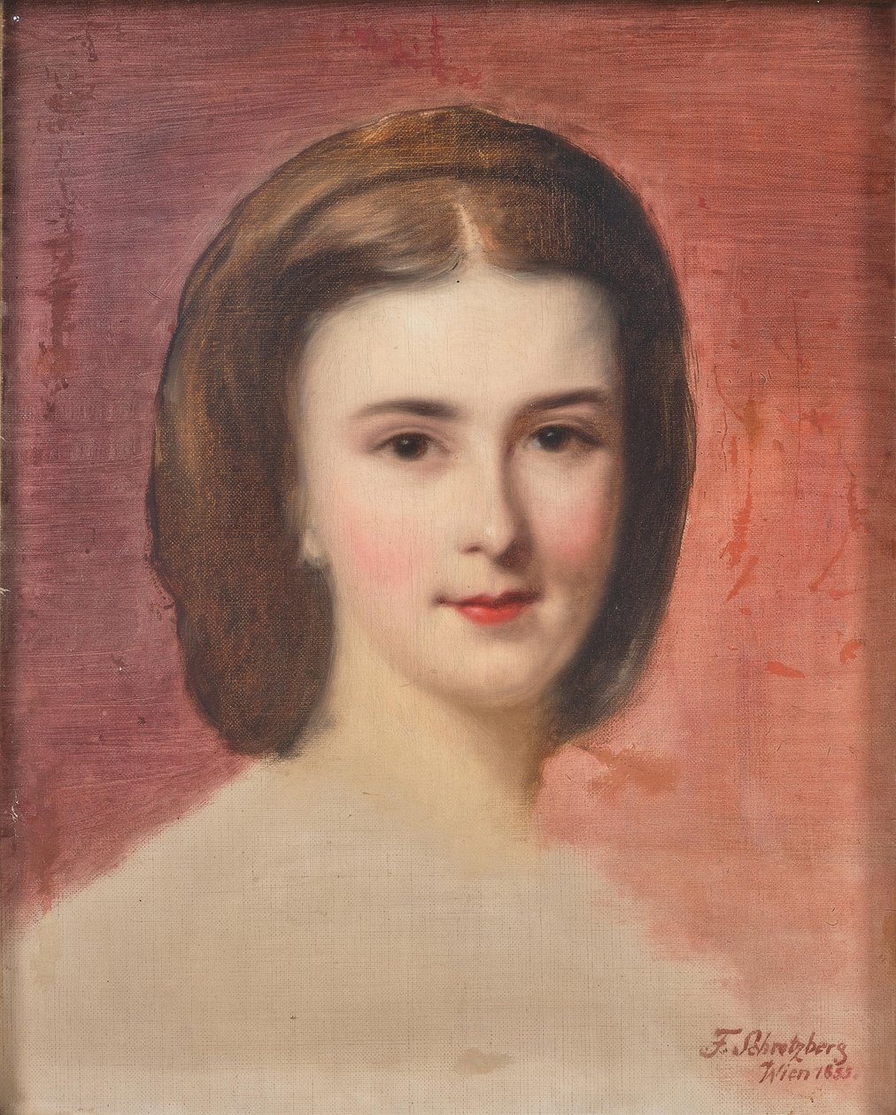 Portrett av Elisabeth av Bayern, 1855. av Franz Schrotzberg