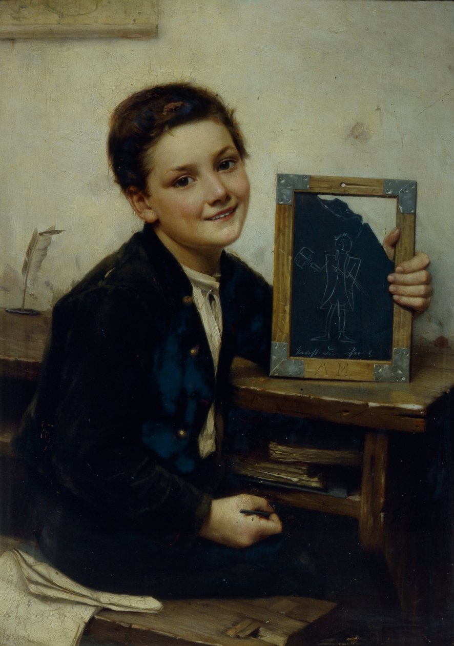 Skolegutt, 1880 av Franz Thone