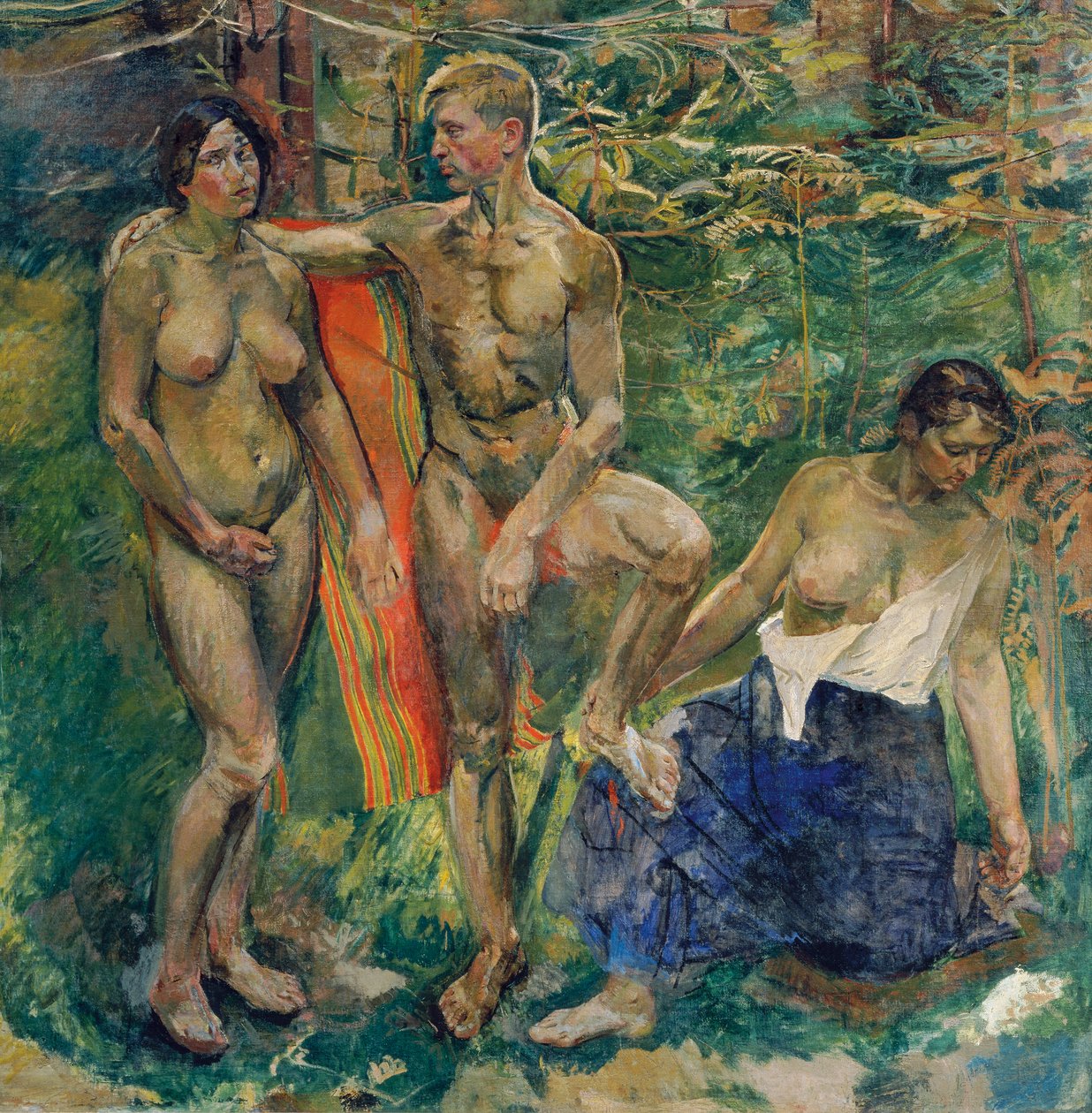 Nakenbilder i skogen av Franz Wiegele