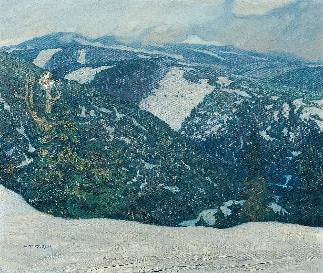 Landskapet i Jizera-fjellene av Franz Wilhelm Jäger