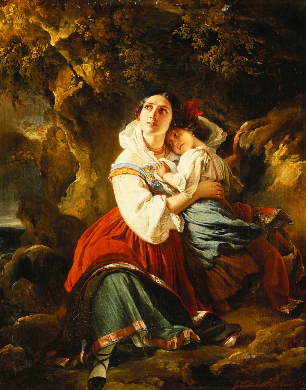 Den nærmer seg storm, 1834 av Franz Xaver Winterhalter