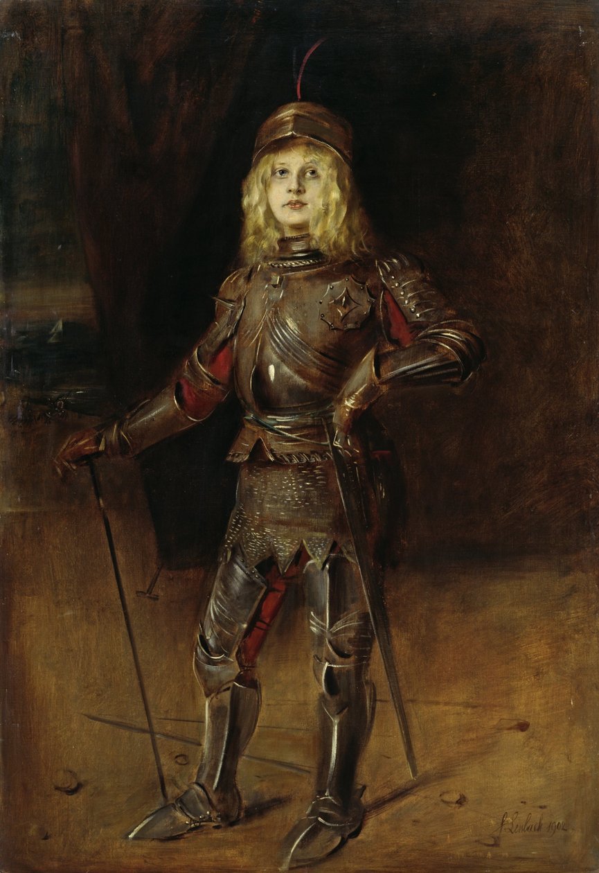 Marion Lenbach i Ritterrüstung av Franz von Lenbach
