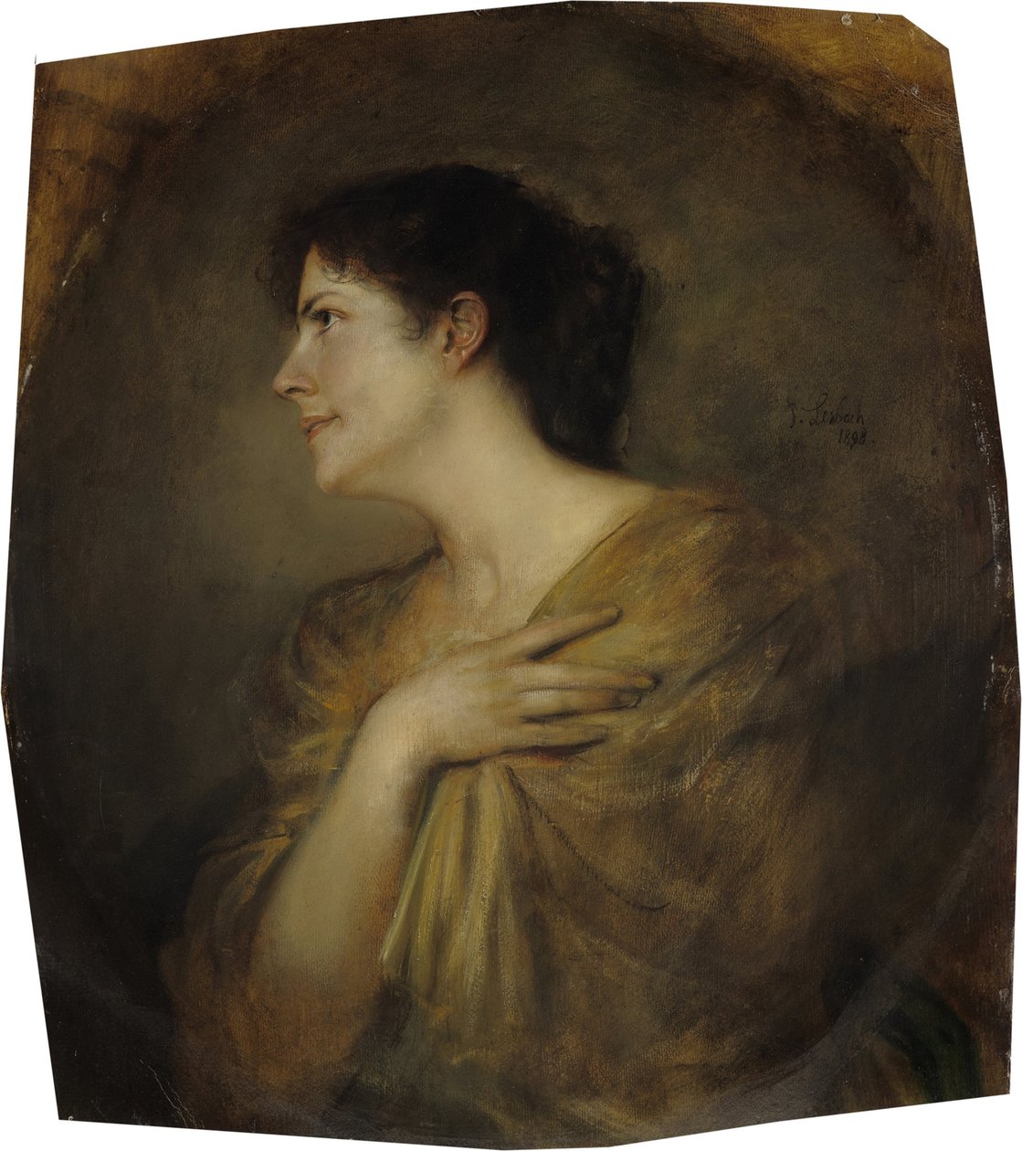 Mary Stuck (geb. Lindpaintner) av Franz von Lenbach