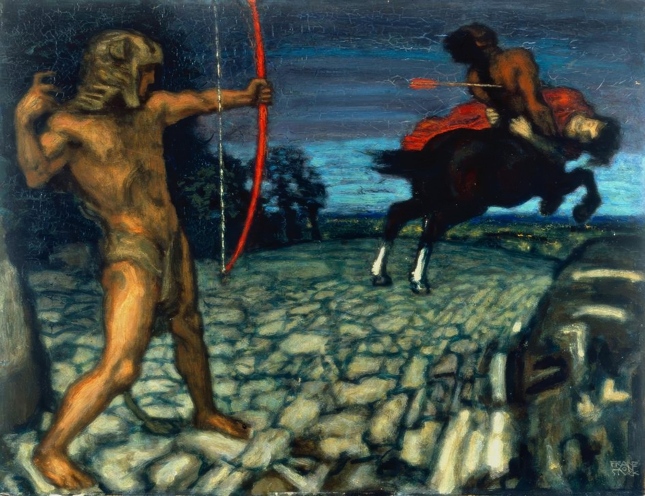 Hercules og Nessus av Franz von Stuck