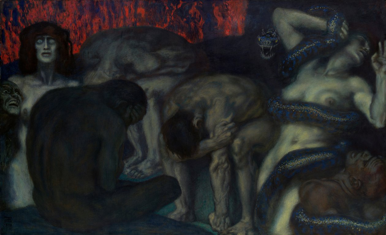 Inferno, 1908. av Franz von Stuck