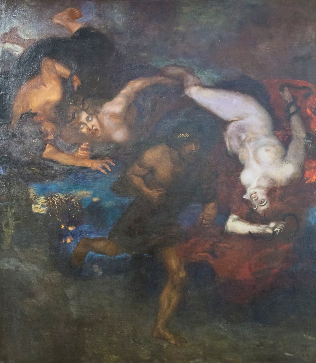 Orestes og Erinyes av Franz von Stuck