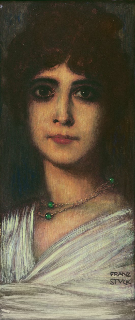 Portrett av en kvinne (olje) av Franz von Stuck