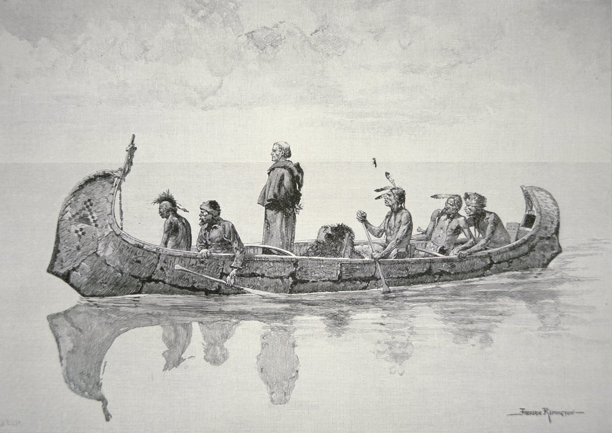 Misjonæren (litho) av Frederic (after) Remington