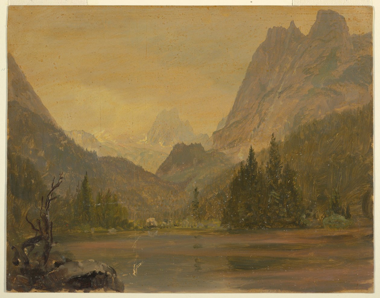 Alpine Lake, Bayern eller Sveits av Frederic Edwin Church