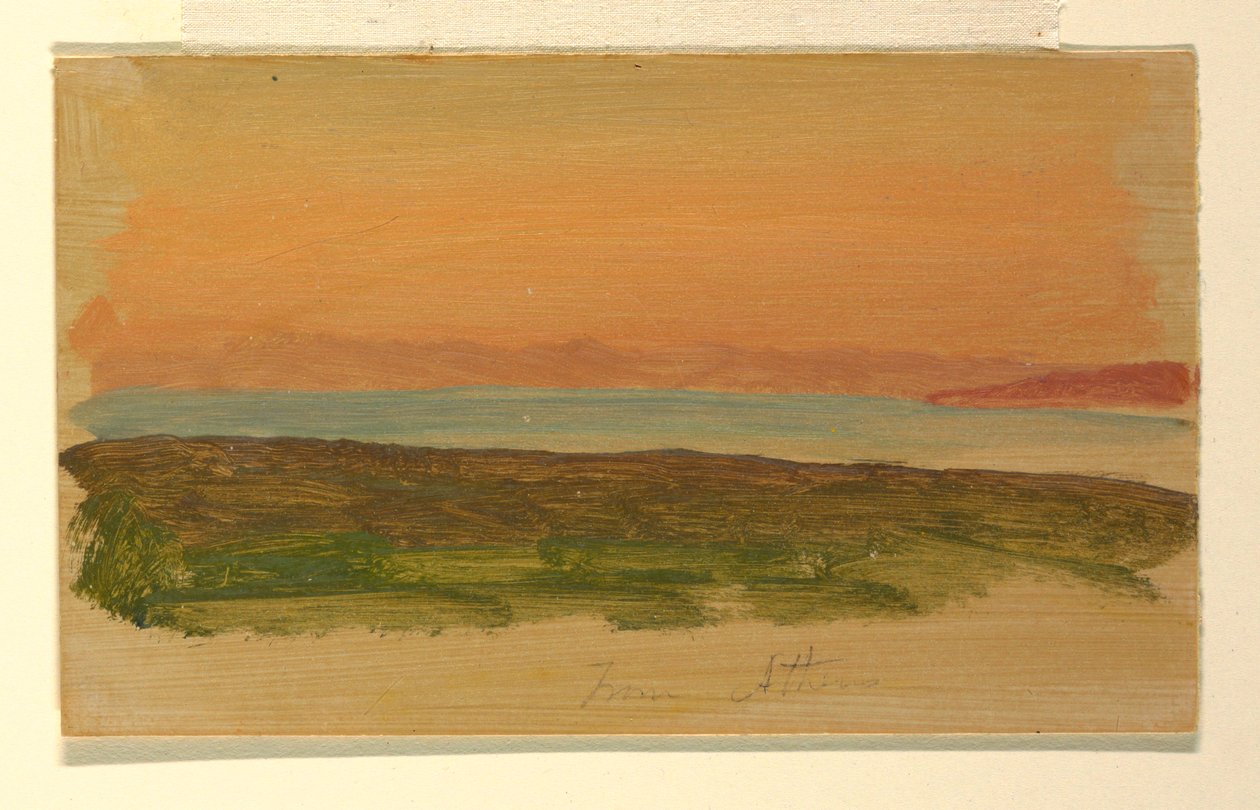 Athen, utsikt fra havet av Frederic Edwin Church