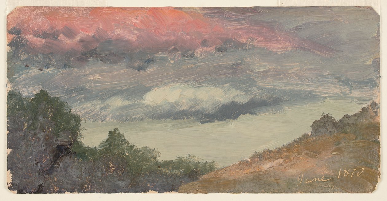 Skyer over Churchs gård, Hudson N.Y. av Frederic Edwin Church