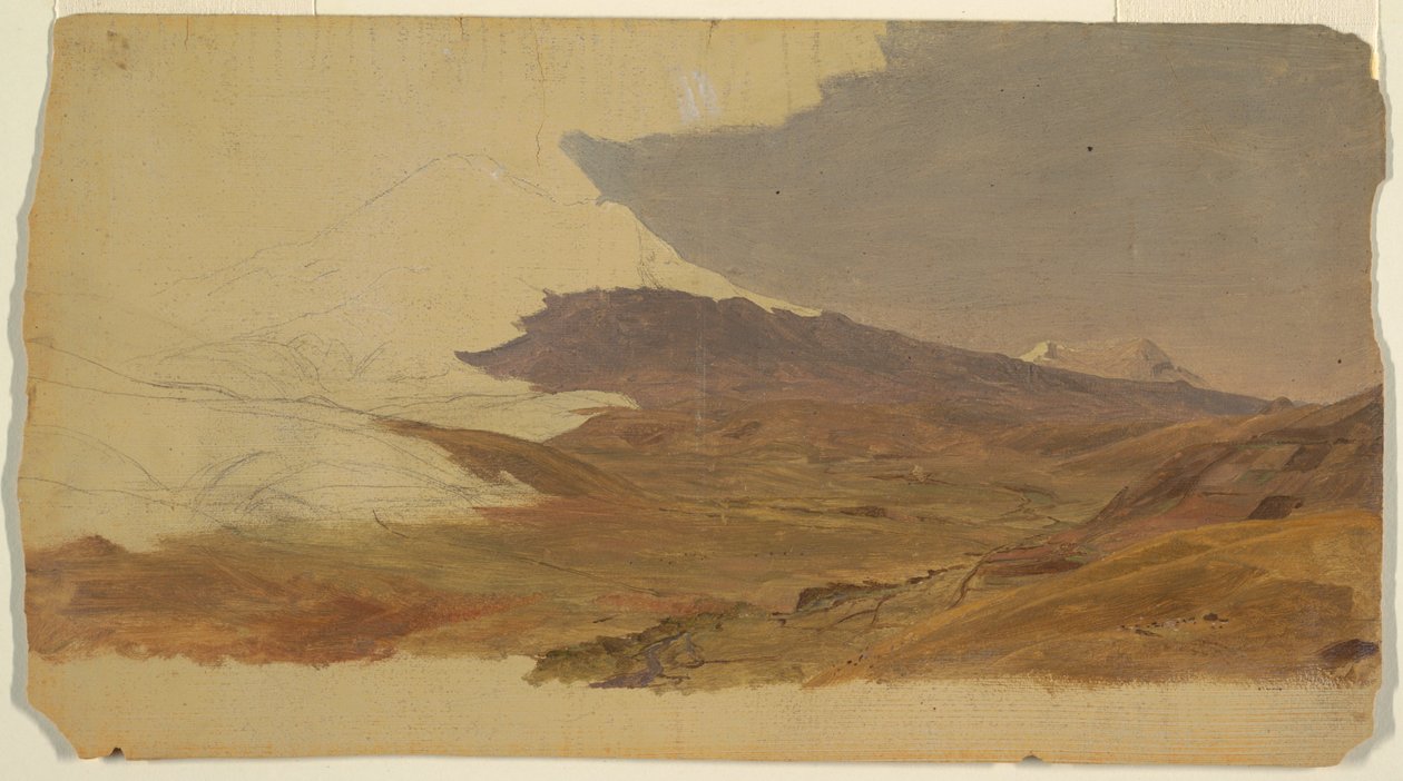 Ecuador, fjell (muligens Chimborazo) av Frederic Edwin Church