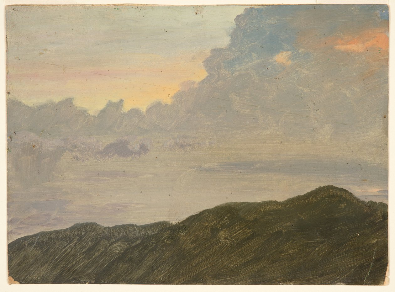 Bakketopp og skyer av Frederic Edwin Church