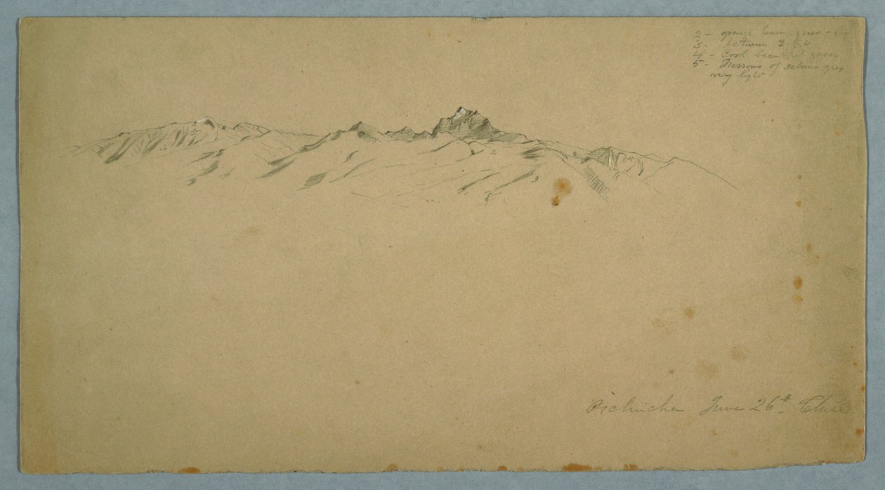 Mount Pichincha fra Chillo, Ecuador av Frederic Edwin Church