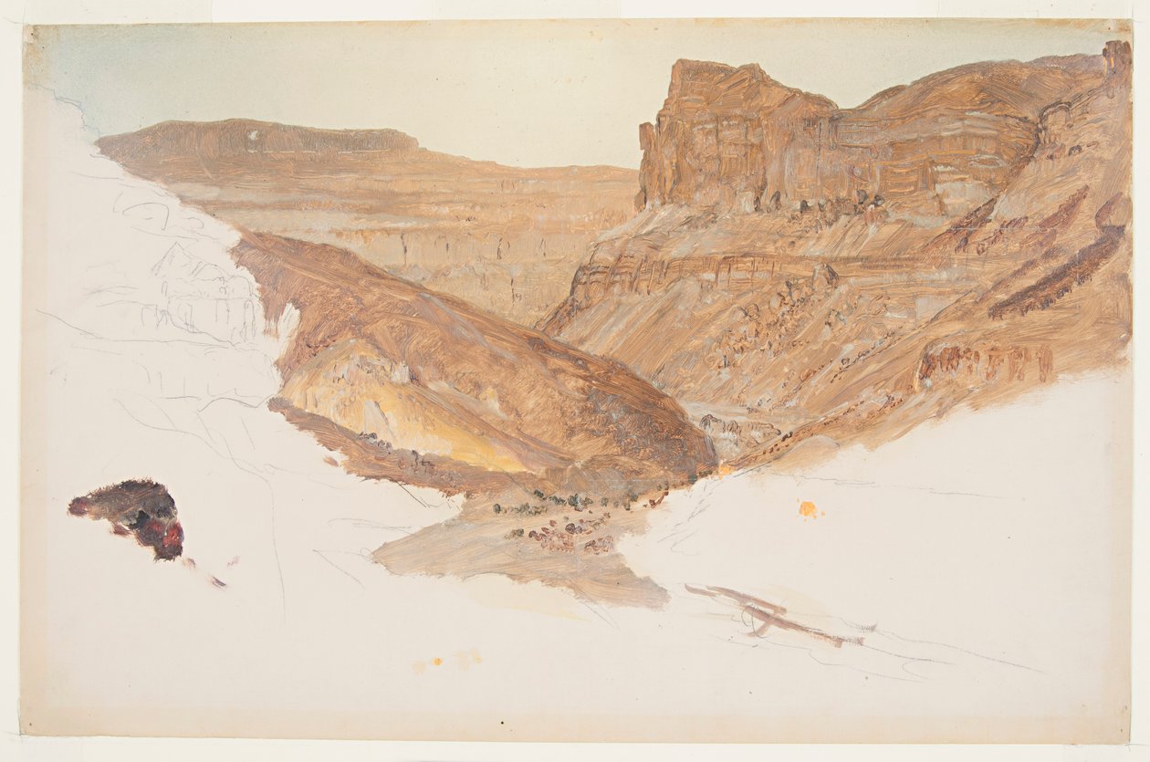 Fjellstrøm, Jemendalen, Palestina av Frederic Edwin Church