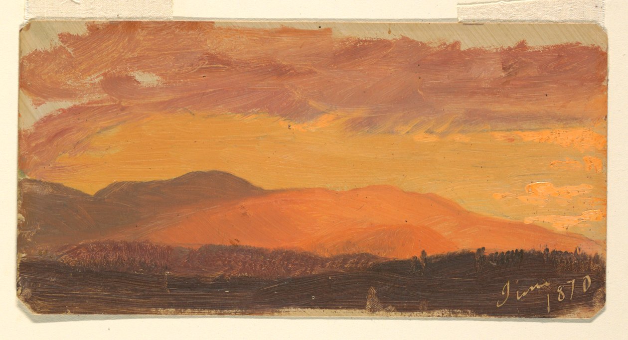 Solnedgang, Hudson Valley av Frederic Edwin Church