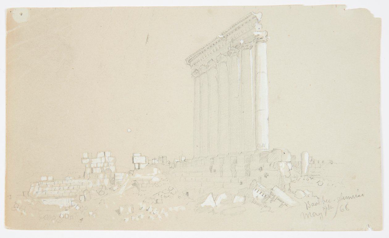Jupiters tempel ved soloppgang, Baalbek av Frederic Edwin Church