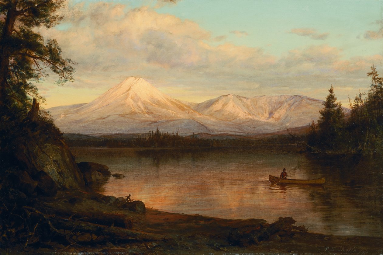 Utsikt over Mount Katahdin av Frederic Edwin Church