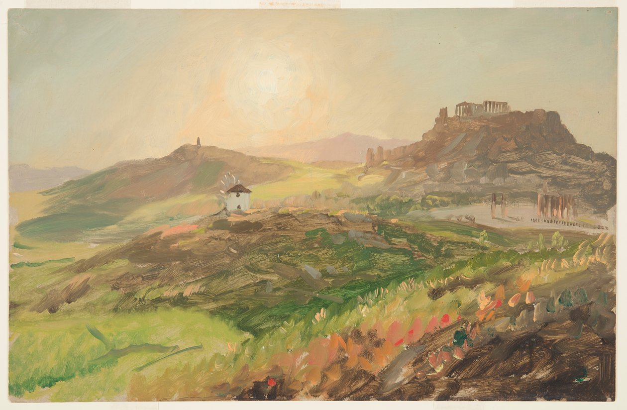 Utsikt over Akropolis, Athen av Frederic Edwin Church