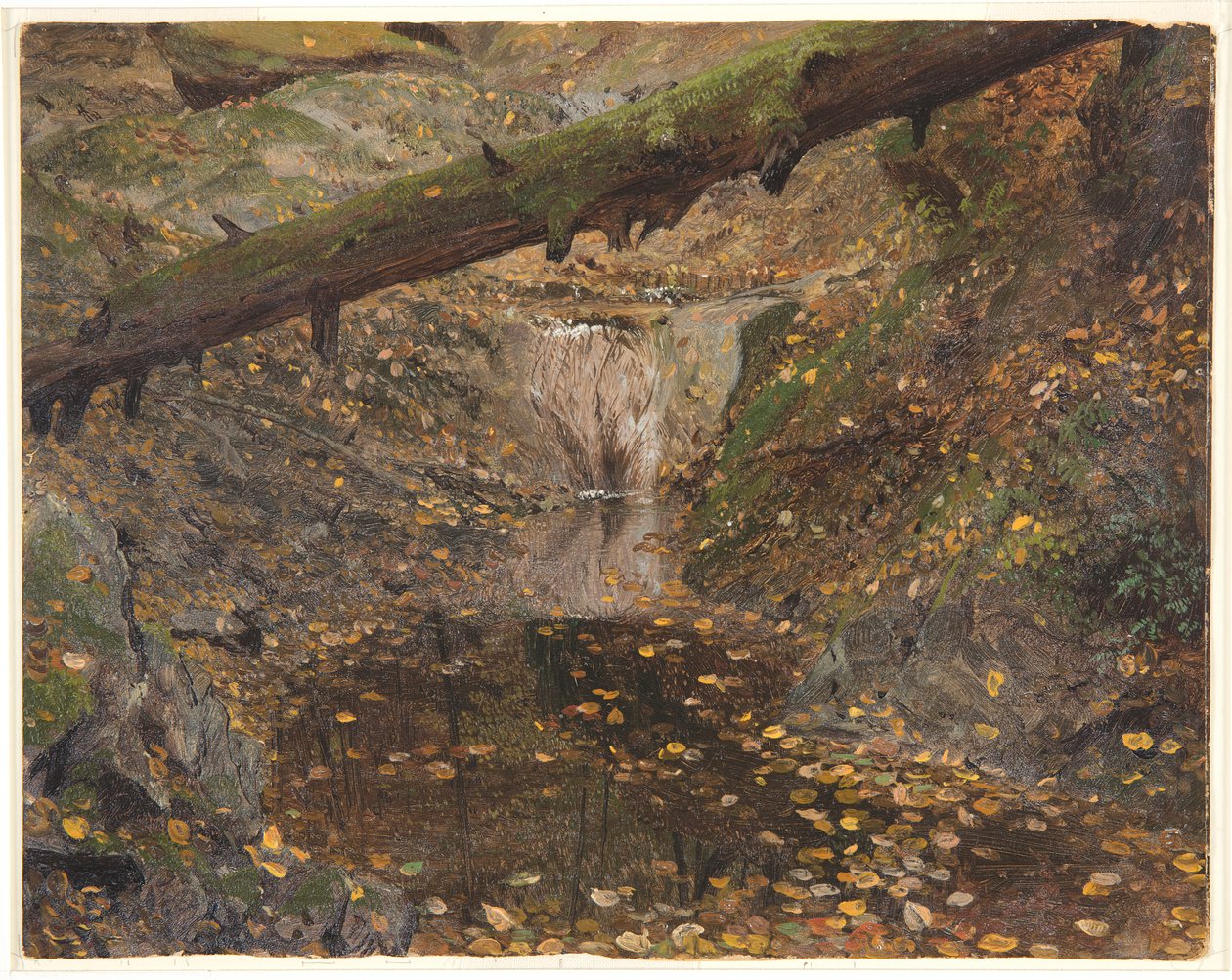 Woodland Stream, muligens Mt. Desert, Maine av Frederic Edwin Church