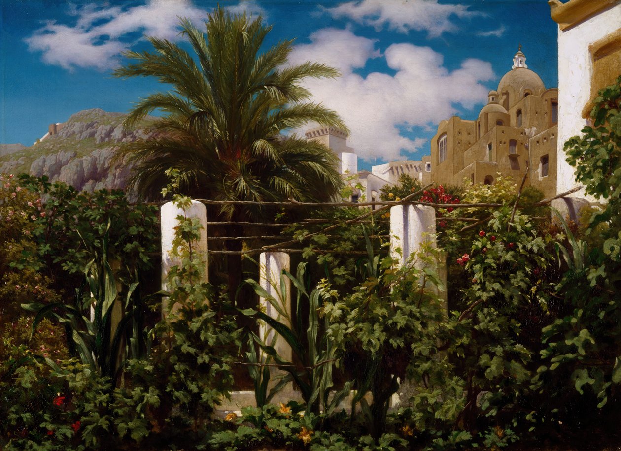 Garden of an Inn, Capri, 1859. av Frederic Leighton