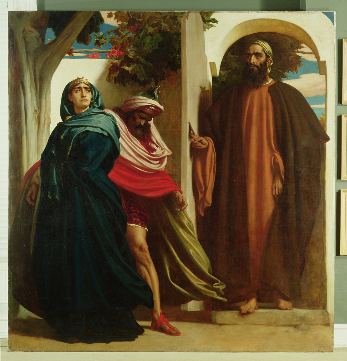 Jesabel og Akab møtt av Elijah, ca. 1862-3 av Frederic Leighton
