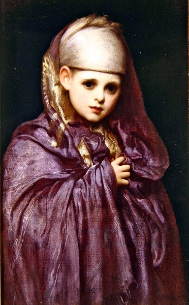 Lille Fatima (olje på papir) av Frederic Leighton