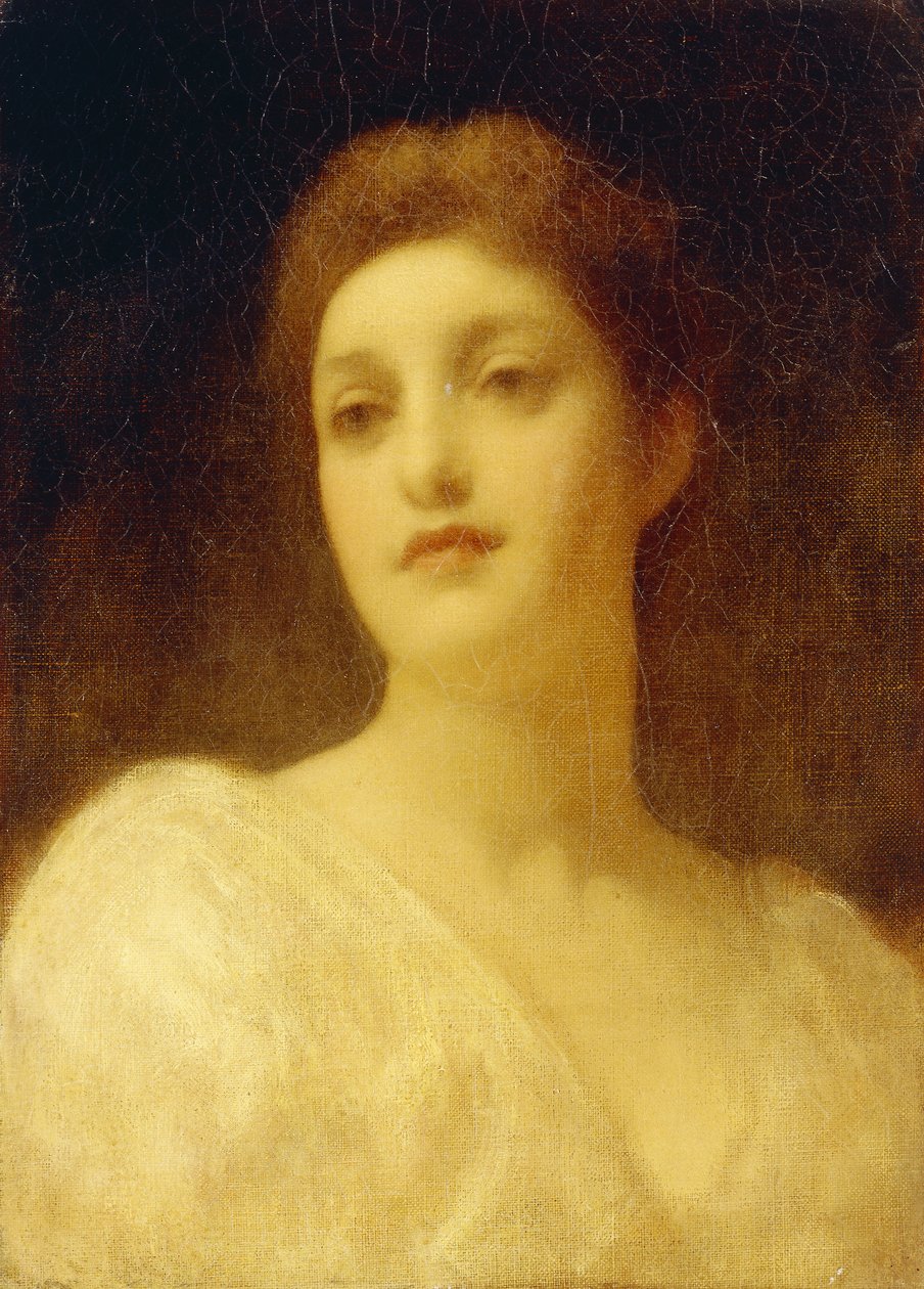 Hodet til en jente, av Frederic Leighton