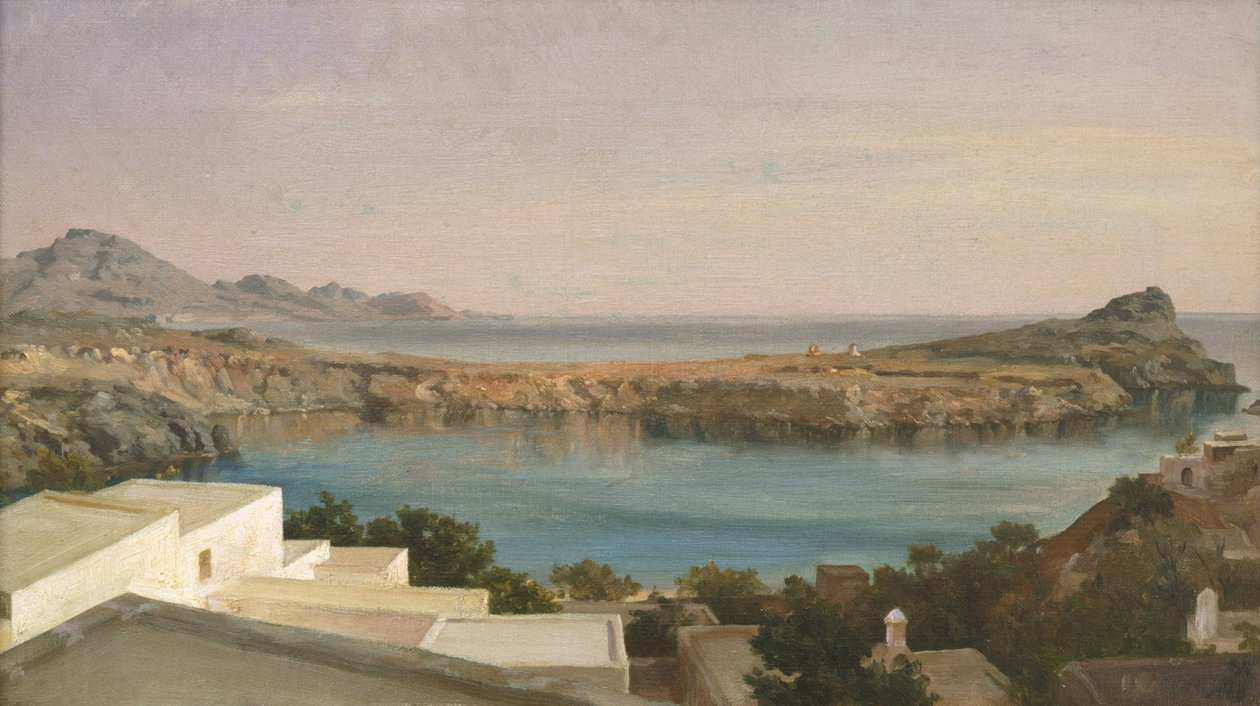 Lindos, Rhodos, ca 1860-1870 av Frederic Leighton 1st Baron Leighton