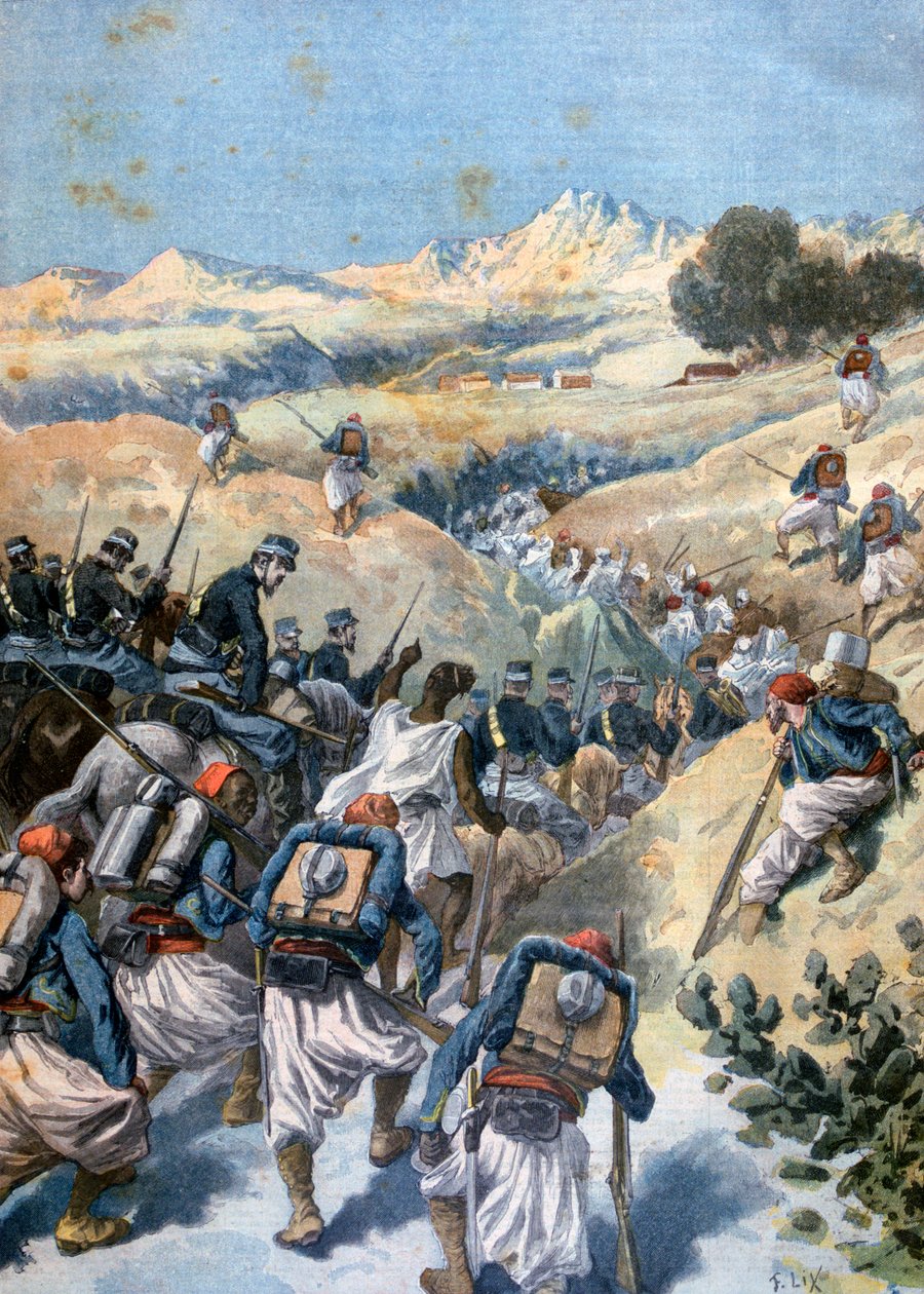 Kamp med Brigands, Algerie, 1892 av Frederic Lix