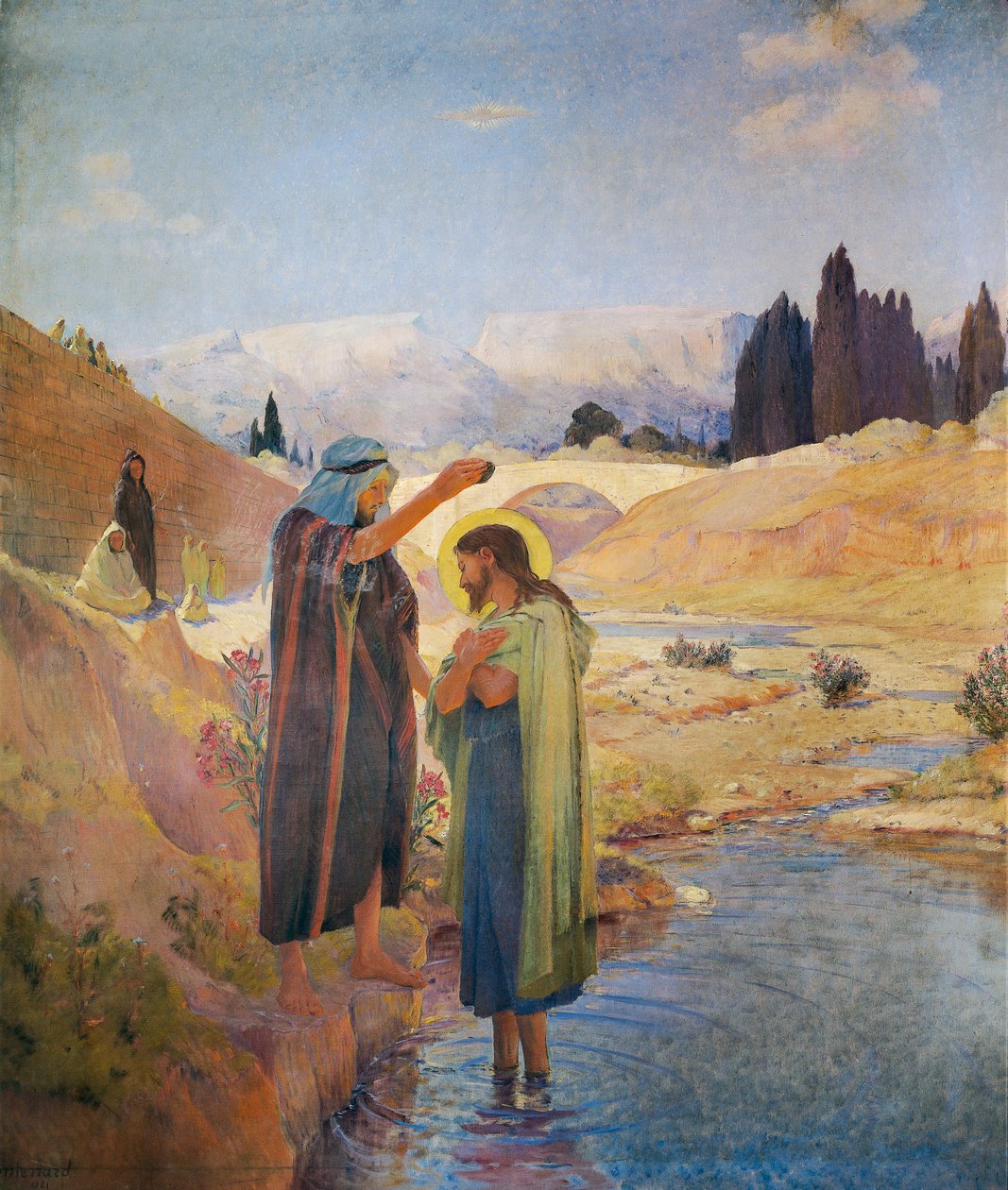 Døperen Johannes døpte Jesus Kristus av Frederic Montenard