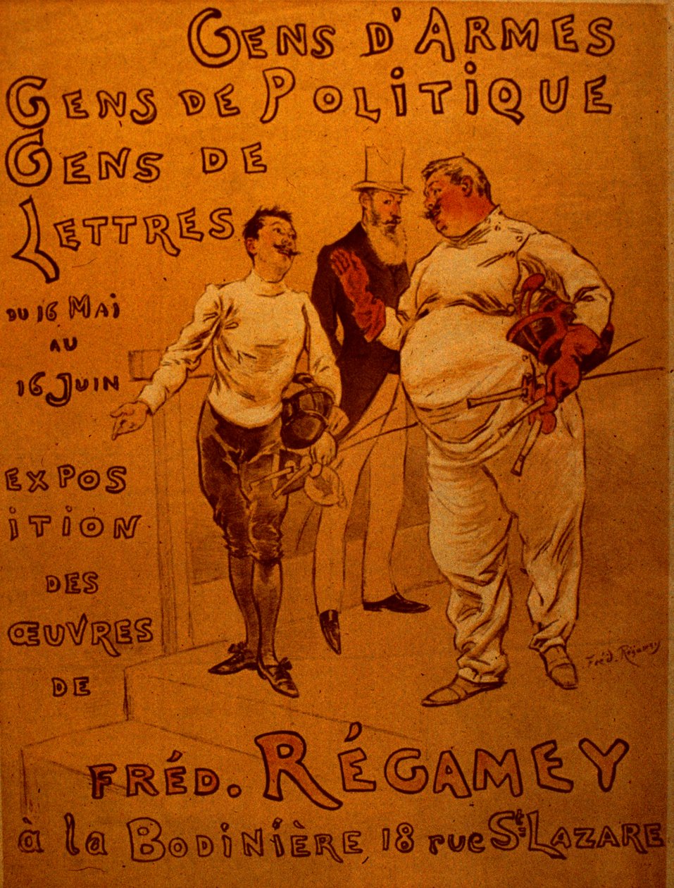 Plakat som reklamerer for en utstilling av Frederic Regamey