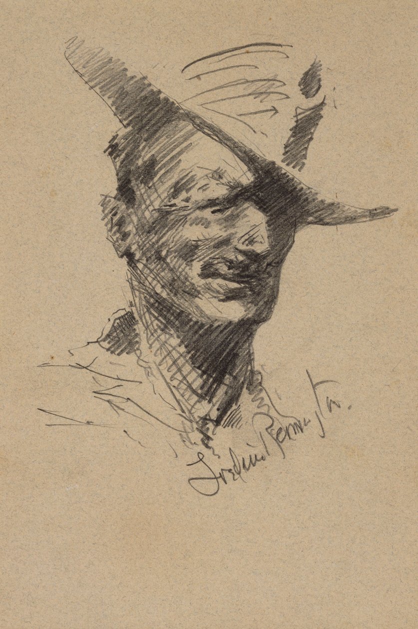 Selvportrett av Frederic Remington