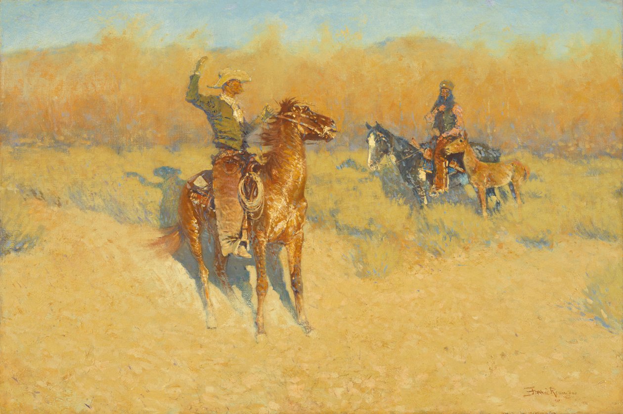 The Long-Horn Cattle Sign av Frederic S. Remington
