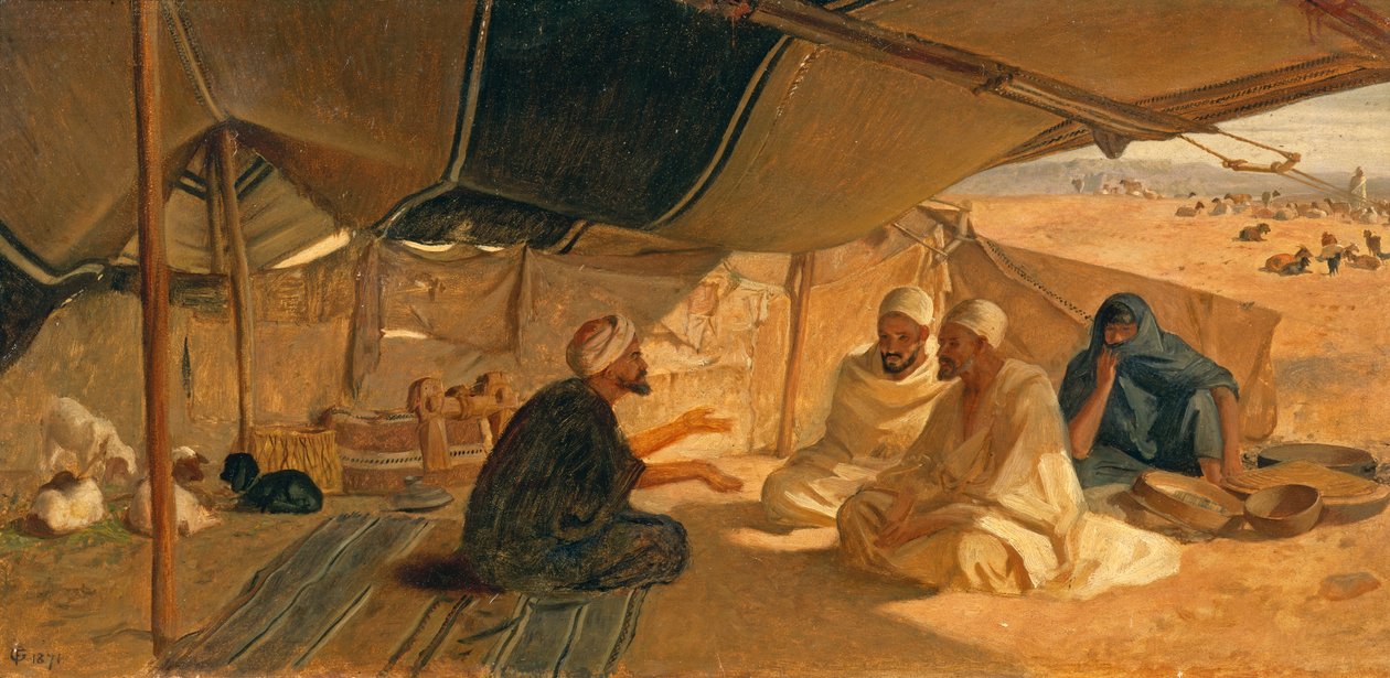 Arabere i ørkenen, 1871 av Frederick Goodall