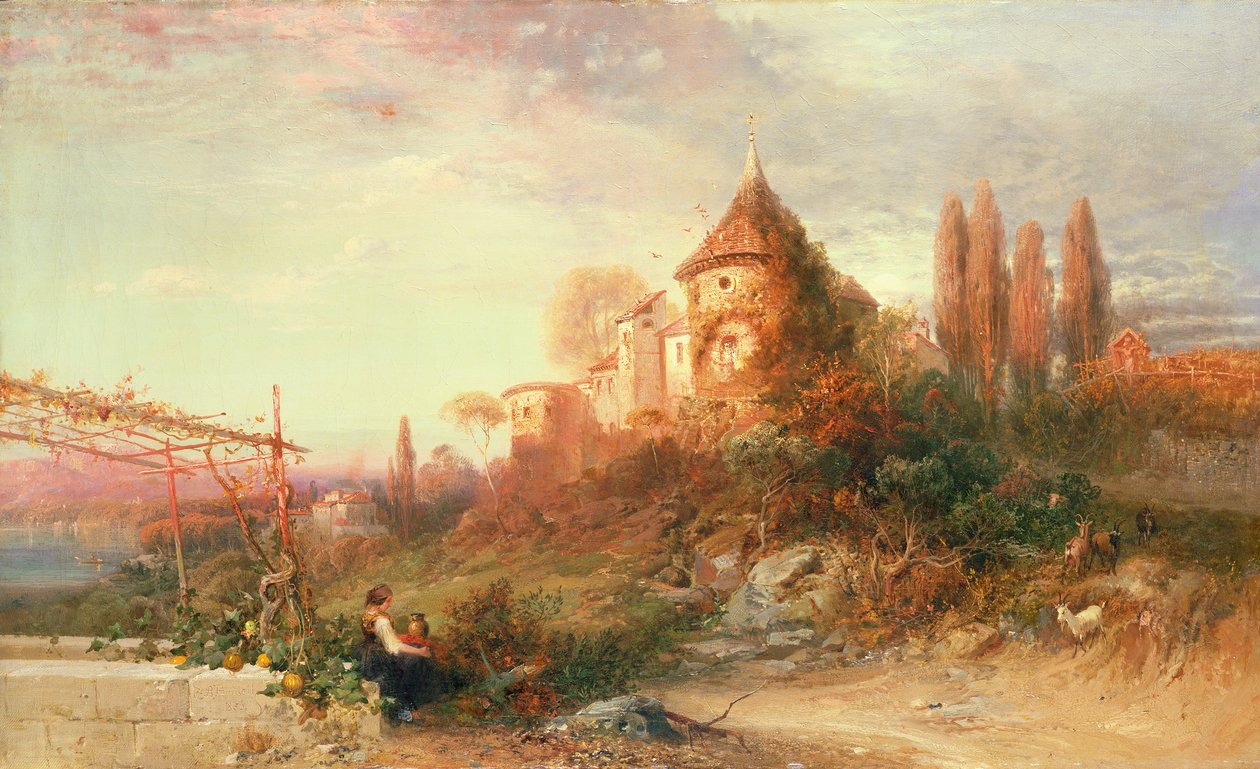 Vingårder i Meran, Tyrol av Frederick Lee Bridell