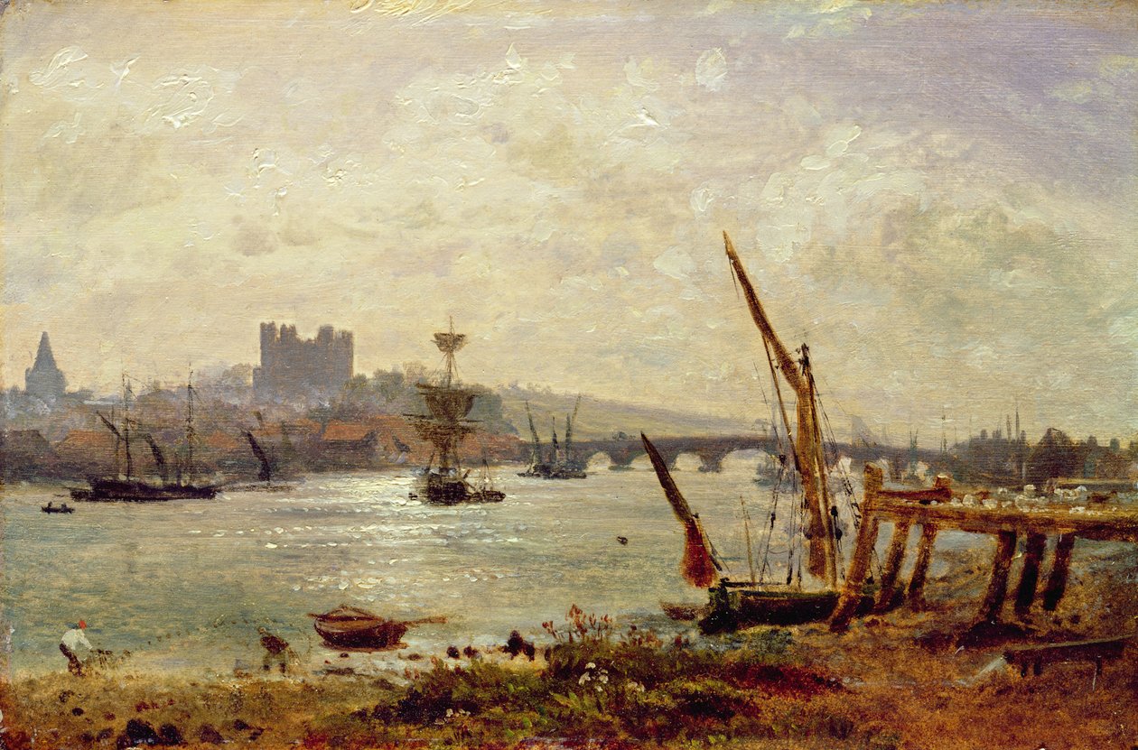 Rochester Cathedral and Castle, ca. 1820-30 av Frederick Nash