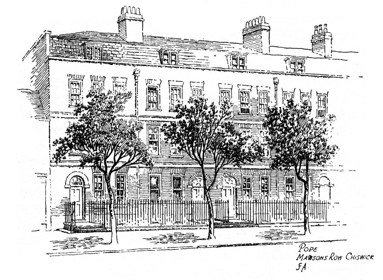 Alexander Pope, Mawsons Row, Chiswick, London, 1912 av Frederick Adcock
