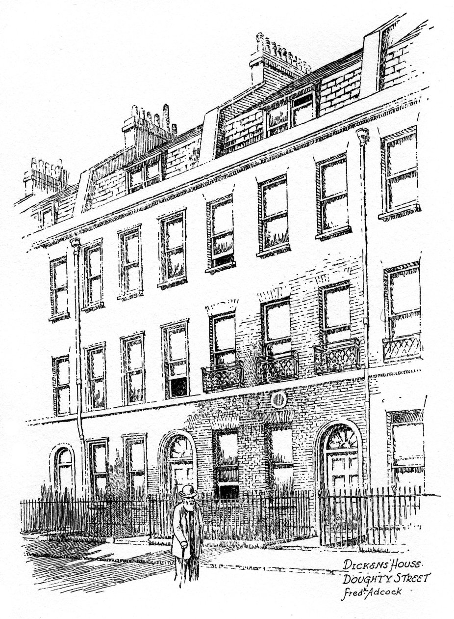 Dickens hus, 48 Doughty Street, London, 1912. av Frederick Adcock