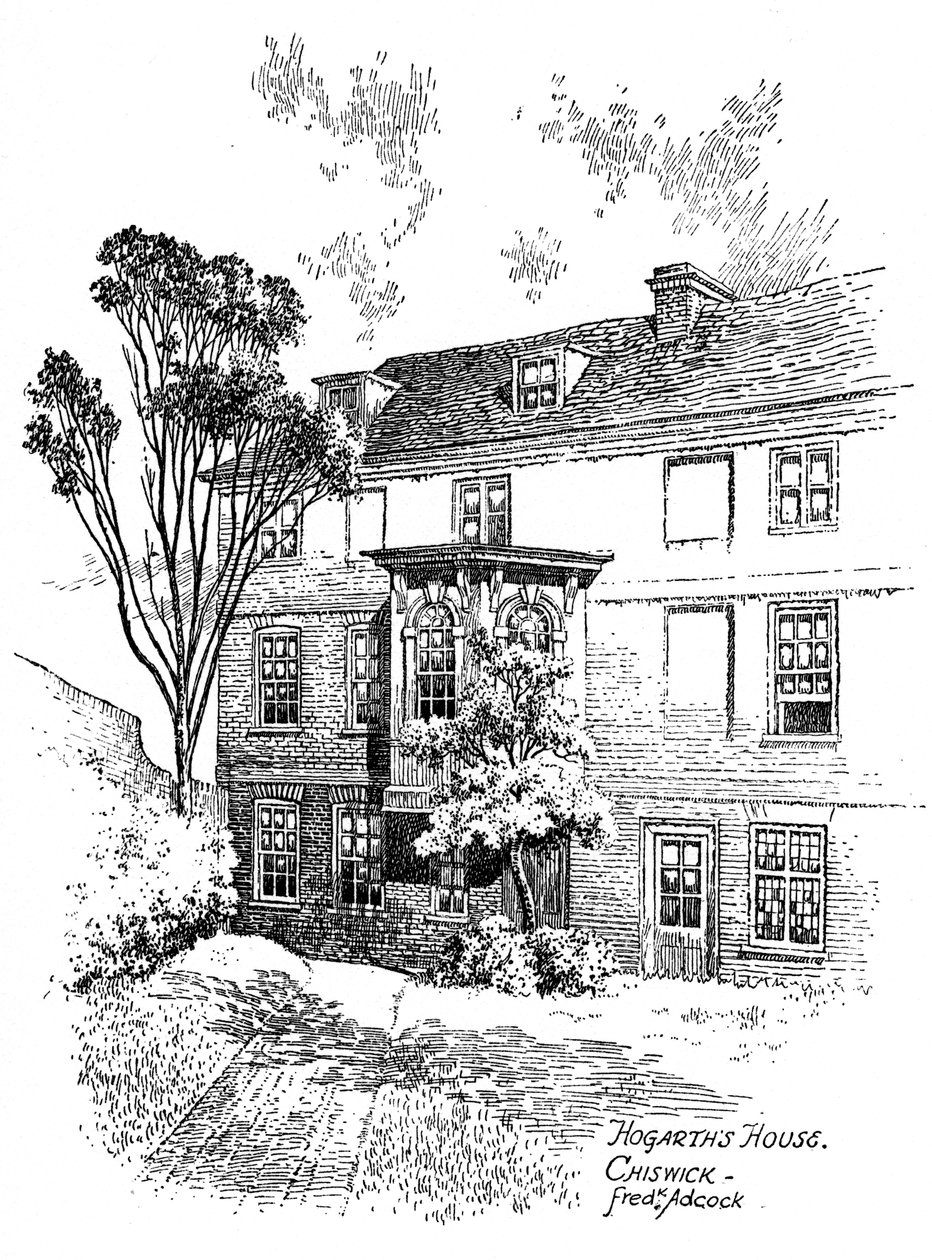 Hogarths House, Chiswick, 1912 av Frederick Adcock