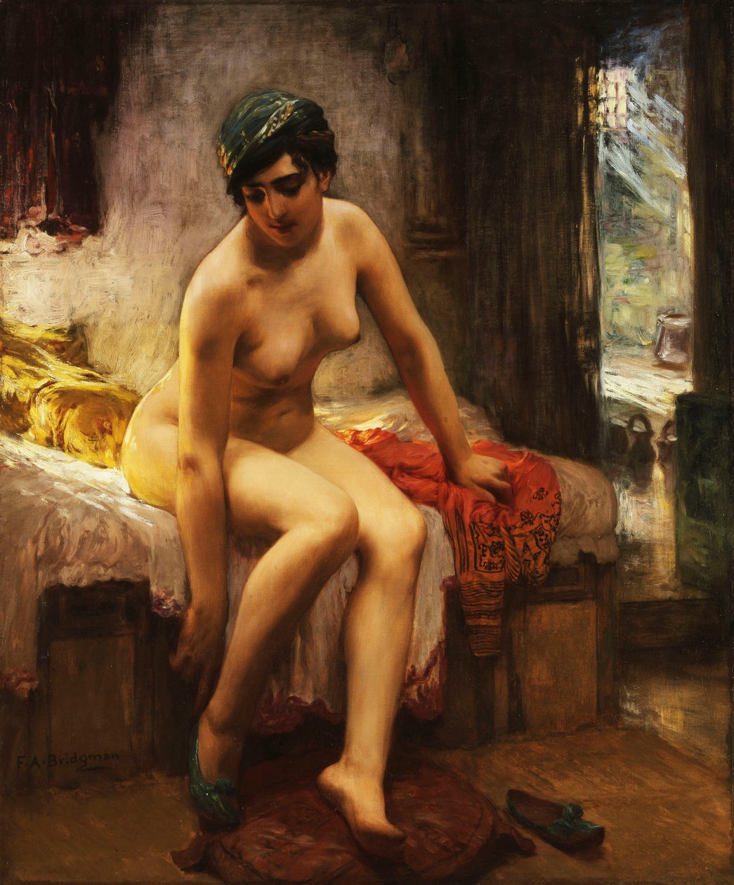 En algerisk prostituert, av Frederick Arthur Bridgman
