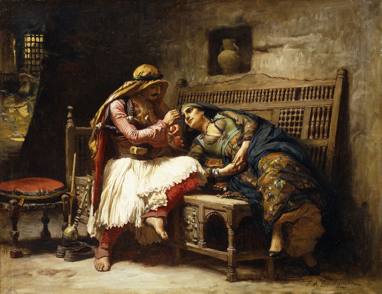 The Queen of the Brigands, av Frederick Arthur Bridgman