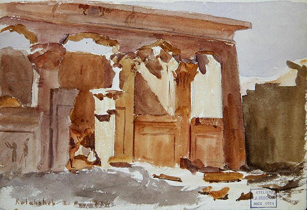 Templet i Kalabsha av Frederick Arthur Bridgman