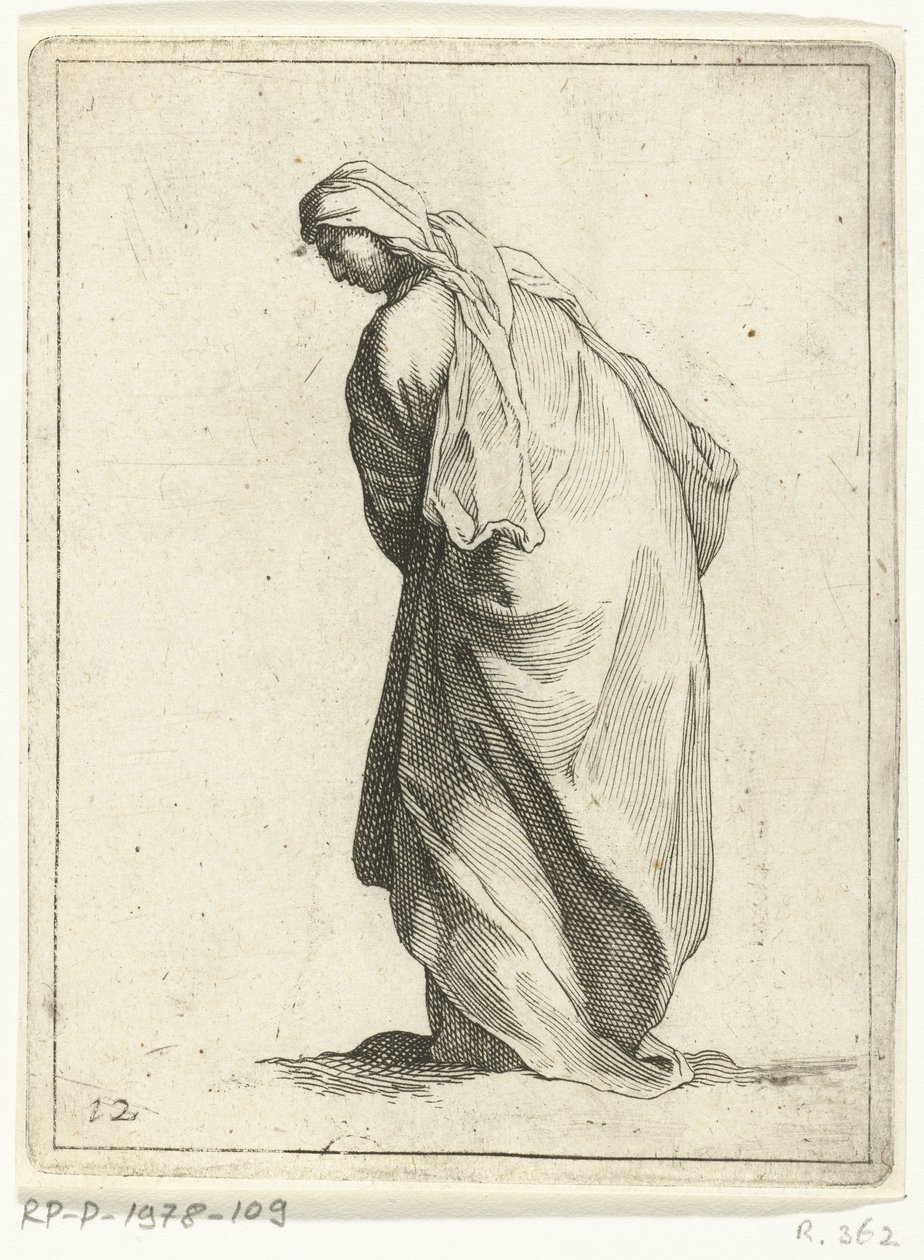 Vandrende kvinne 15 små figurer (serietittel) av Frederick Bloemaert