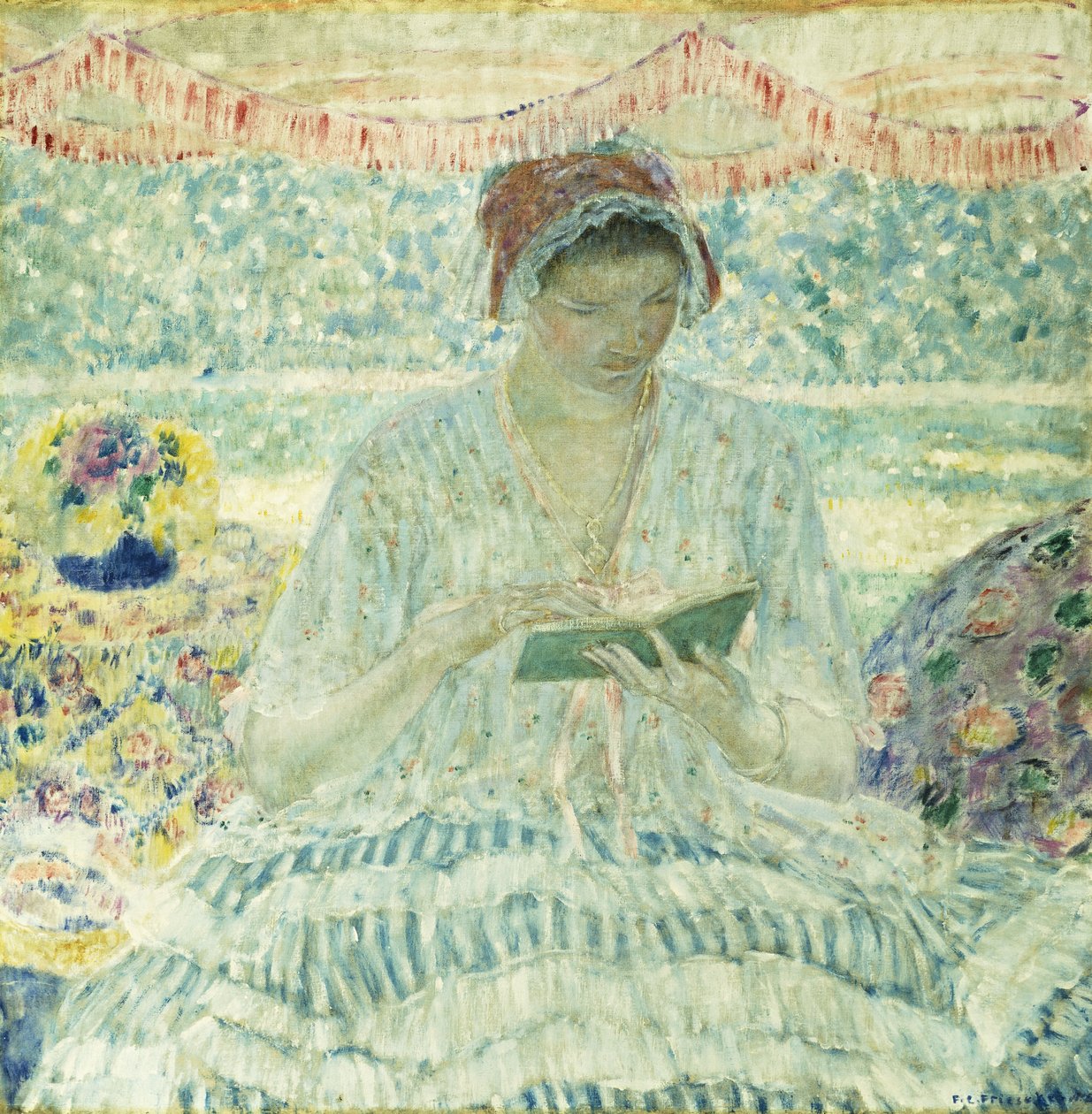 Sommerlesing av Frederick Carl Frieseke