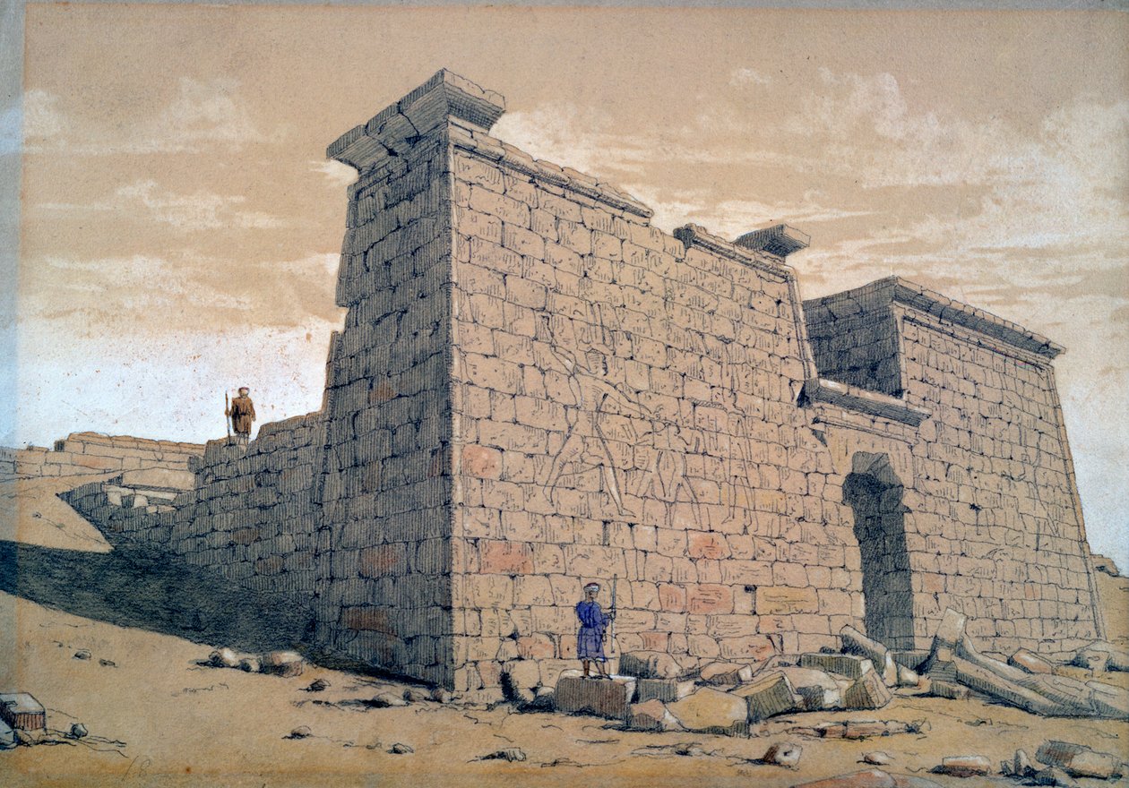 Temple, Nubia, Egypt, 1824 av Frederick Catherwood