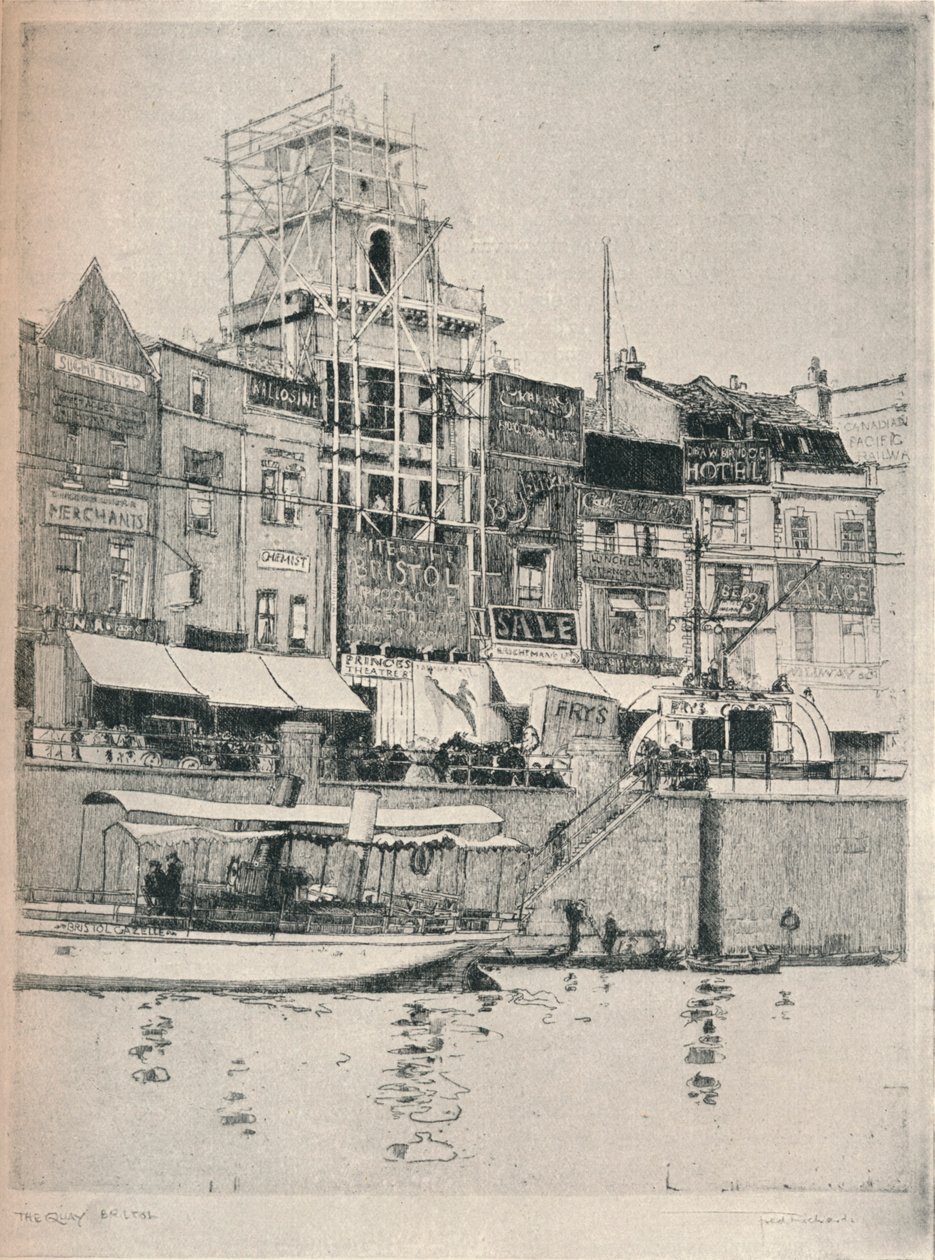 'The Quay, Bristol', c1918 av Frederick Charles Richards