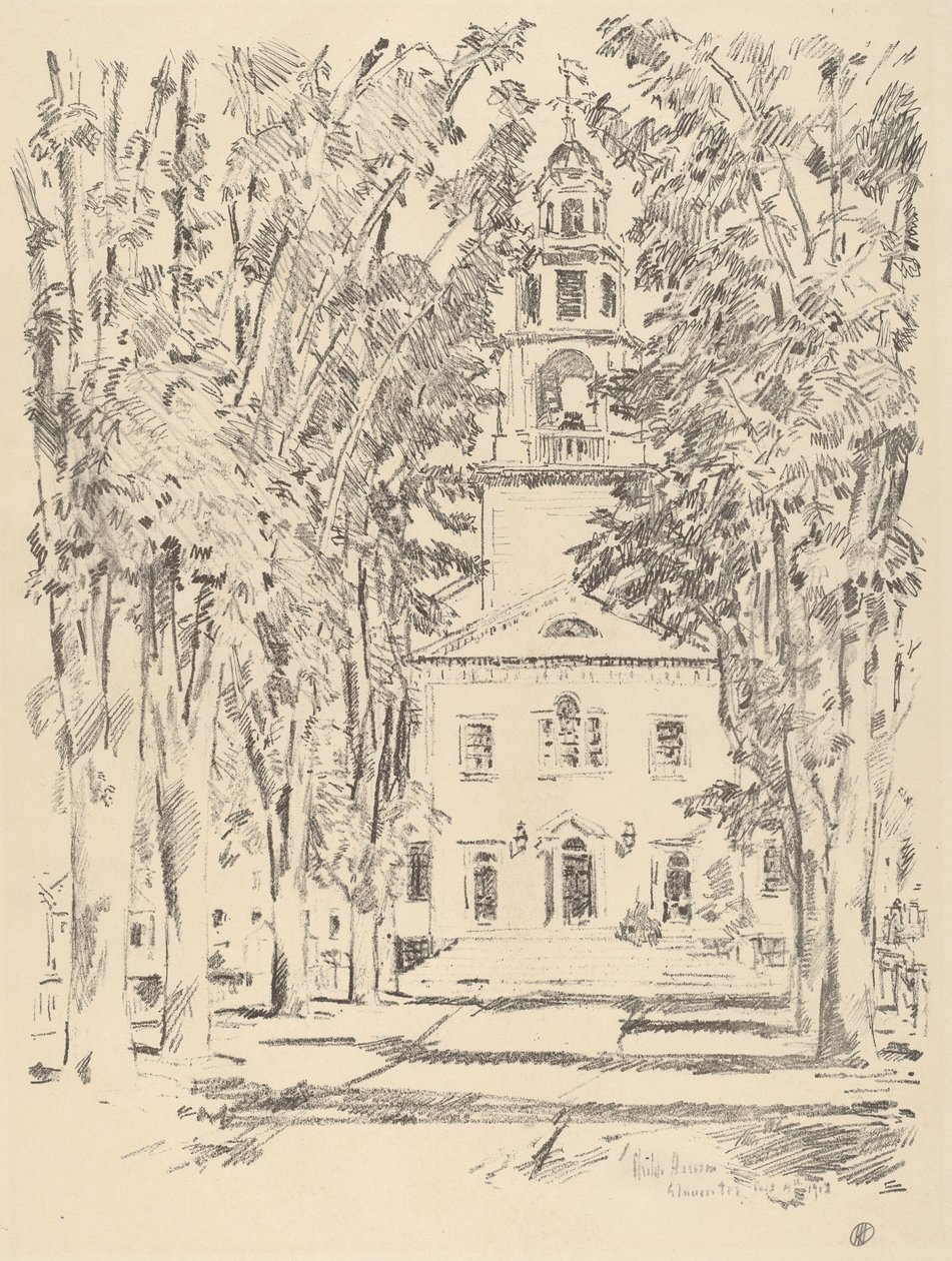 Colonial Church, Gloucester, 1918. av Frederick Childe Hassam