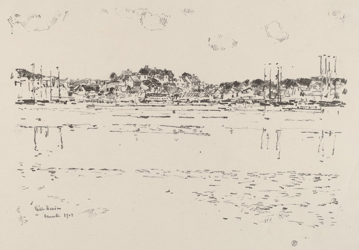 Indre havn, ca. 1918. av Frederick Childe Hassam