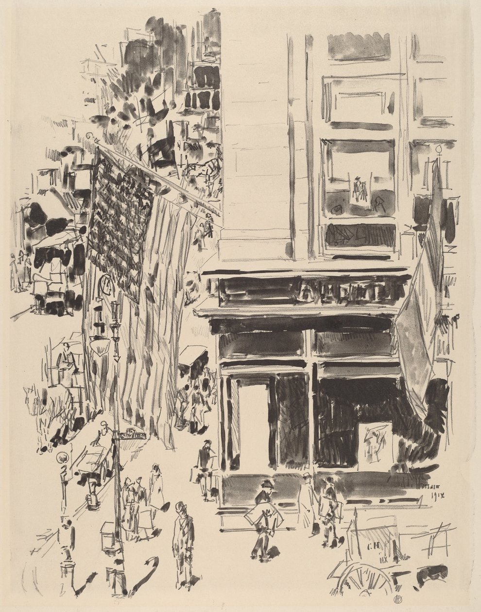 Lafayette Street, 1918. av Frederick Childe Hassam